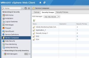 Create Security Groups in NSX