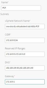 Ops Manager Network Config